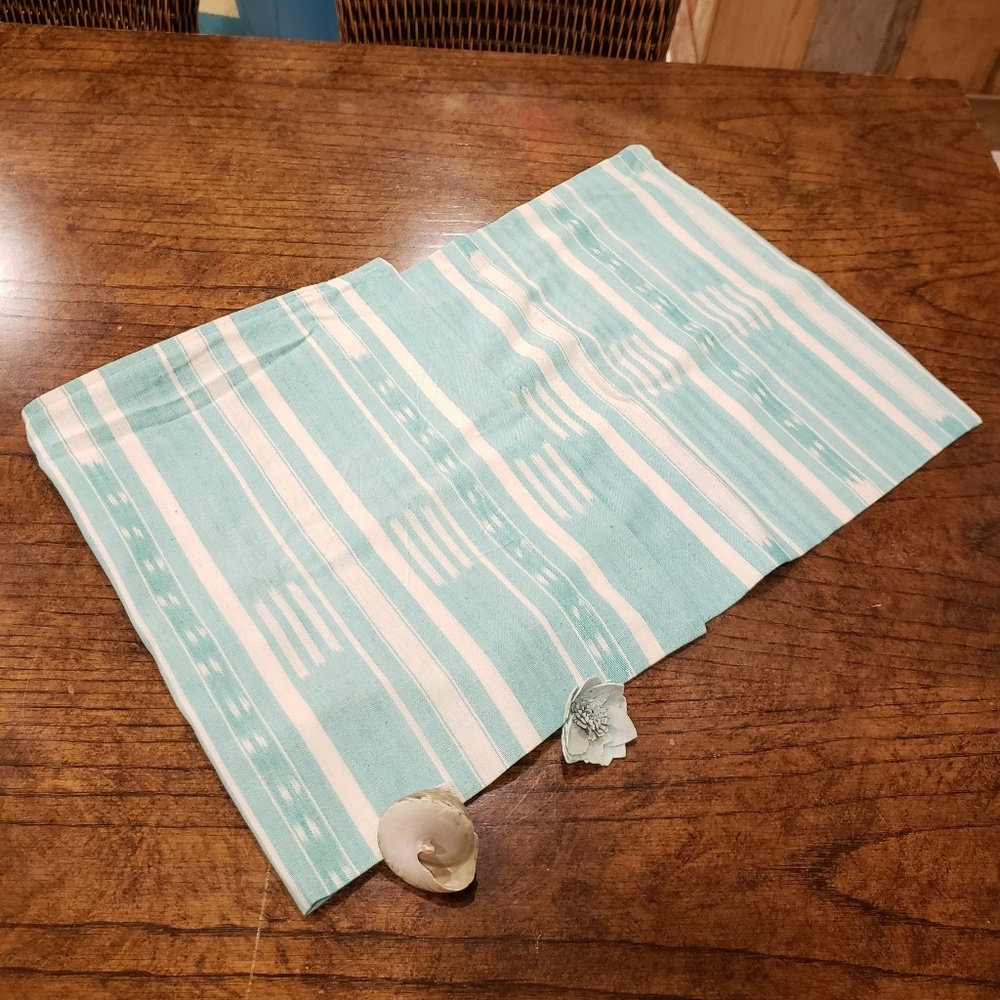 Crate&Barrel • IKAT Pillowcase Aqua